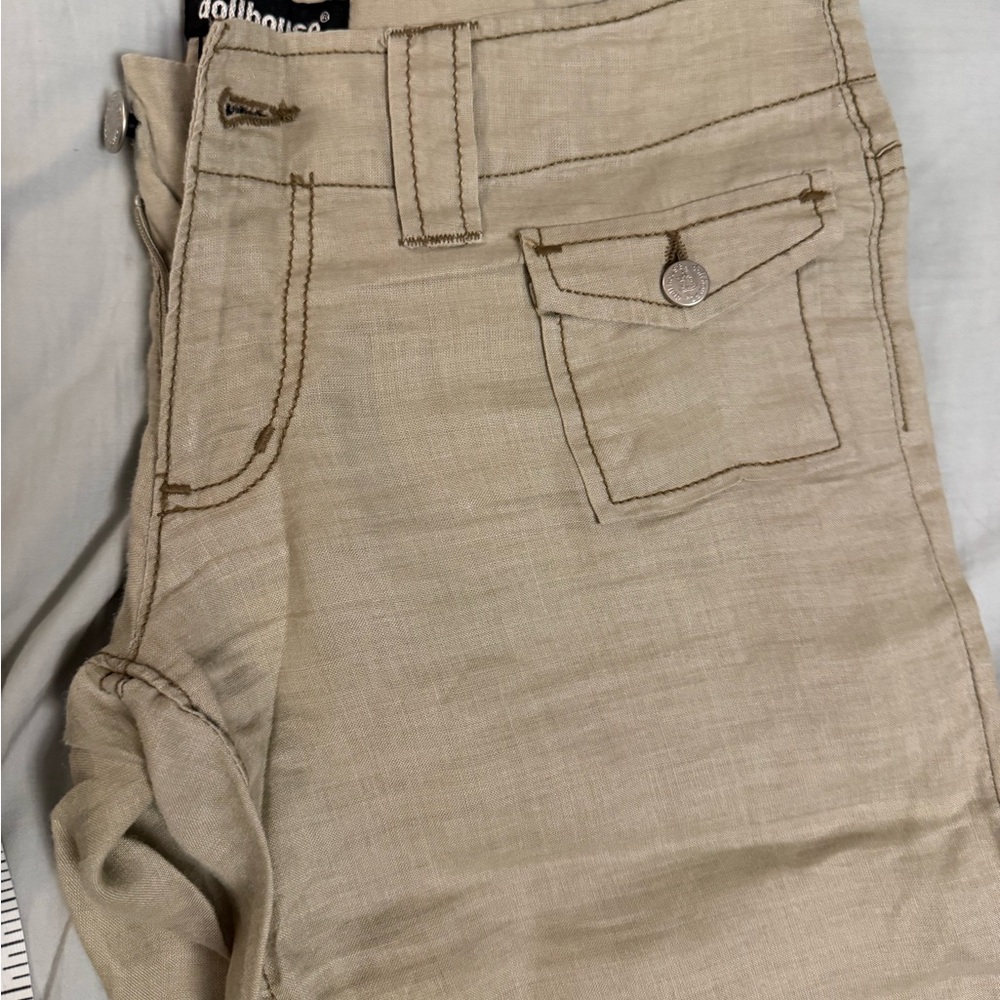 Dollhouse Light Tan Pants with Pocket Detail